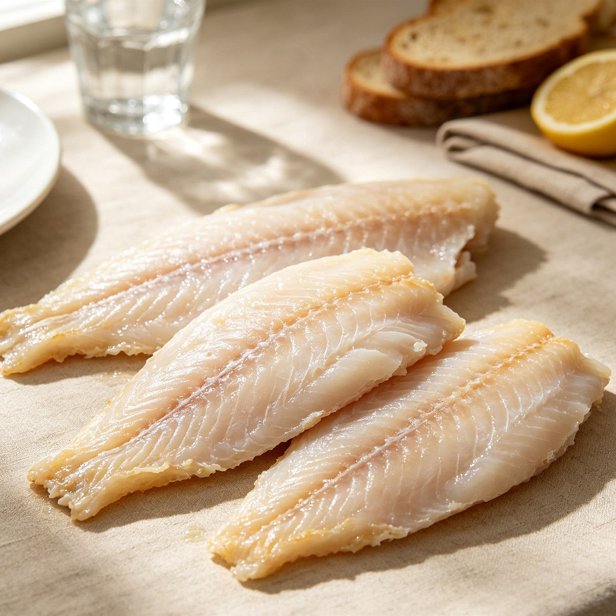 Golden Pan-Seared Tilapia Fish Fillets