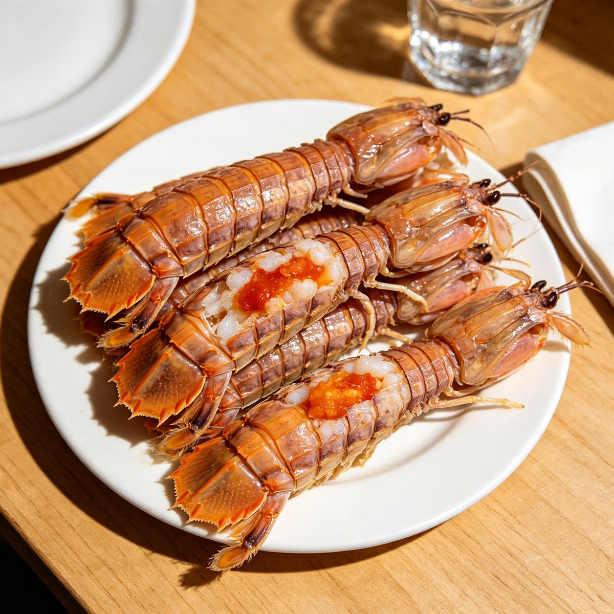 Fresh Cooked Mantis Shrimp with Roe