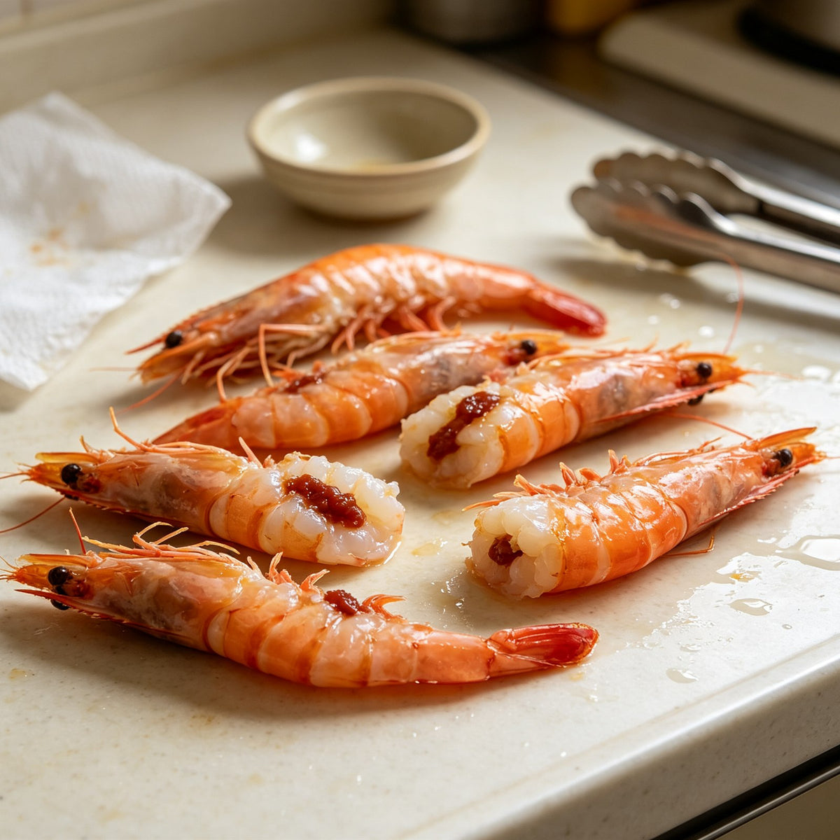 Fresh Cooked Mantis Shrimp with Roe