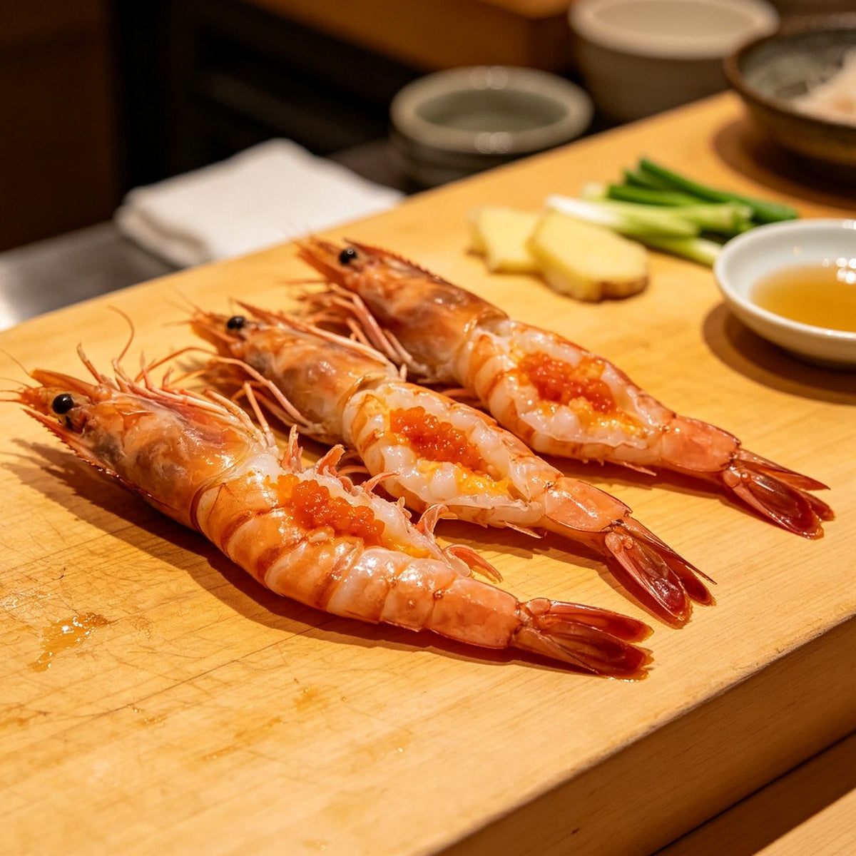 Fresh Cooked Mantis Shrimp with Roe