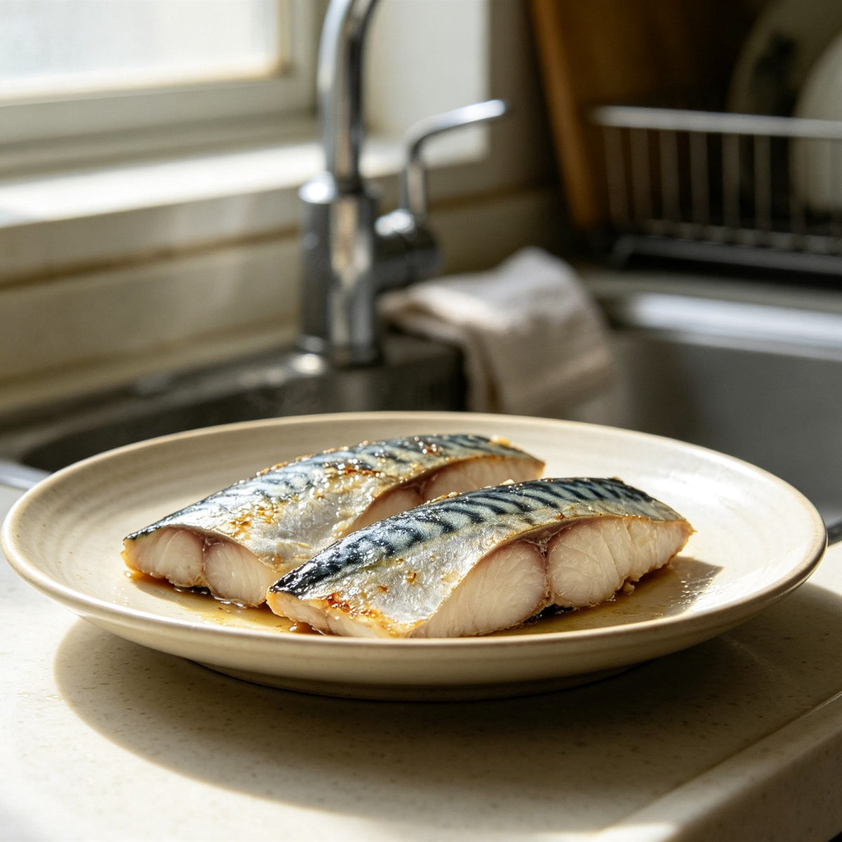 Fresh Seared Mackerel Fillets Skin On