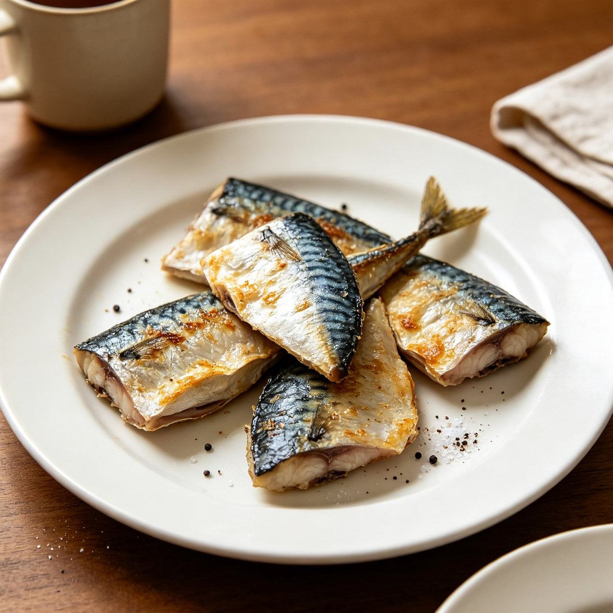 Fresh Seared Mackerel Fillets Skin On