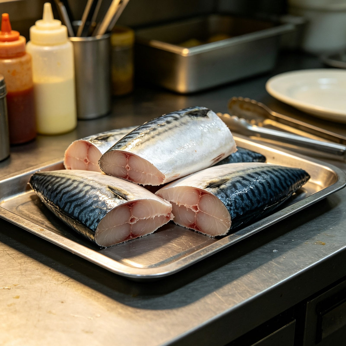 Fresh Seared Mackerel Fillets Skin On