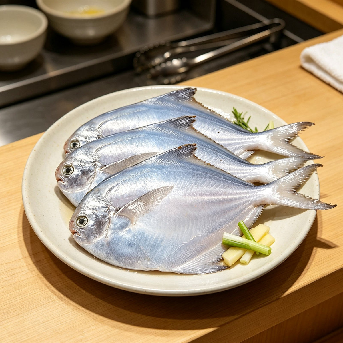 Fresh Whole Silver Pomfret Fish